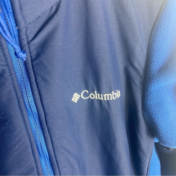 Columbia Fleece Jacket Omnishield Blue Full Zip - Picture 2 of 9